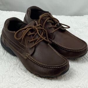 Roper Men's Size 8 Brown Leather Lace-Up Shoes – Casual & Dress Comfortable